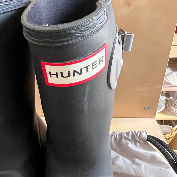 Hunter Women\'s Original Tour Short Waterproof Rubber Rain Boots Black Size 7 main image 4
